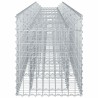 Lit surélevé gabion 2 pcs Argenté 300 x 50 x 60 cm 547535547535