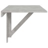 Table murale pliable Gris béton 100x60x56 cm Bois d'ingénierie 547536547536