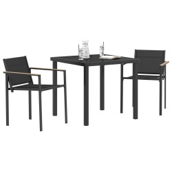 Ensemble de meubles d'extérieur 3 pcs Noir et anthracite 547537547537
