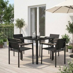 Ensemble de meubles d'extérieur 5 pcs Noir et anthracite 547538547538
