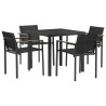 Ensemble de meubles d'extérieur 5 pcs Noir et anthracite 547538547538