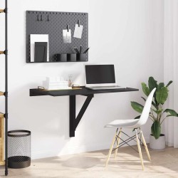 Table murale pliable Noir 100x60x56 cm Bois d'ingénierie 547540547540