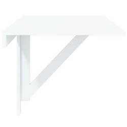 Table murale pliable Blanc brillant 100x60x56cm Bois ingénierie 547543547543