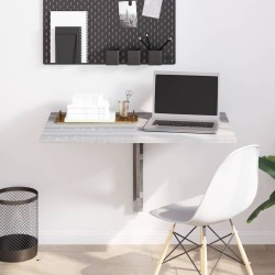 Table murale pliable Sonoma gris 100x60x56 cm Bois d'ingénierie 547544547544