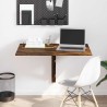 Table murale pliable Chêne fumé 100x60x56 cm Bois d'ingénierie 547546547546