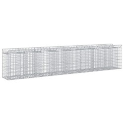 Lit surélevé gabion 3 pcs Argenté 400 x 50 x 80 cm 547549547549