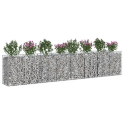 Lit surélevé gabion 3 pcs Argenté 400 x 50 x 80 cm 547549547549