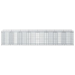 Lit surélevé gabion 3 pcs Argenté 400 x 50 x 80 cm 547549547549