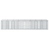 Lit surélevé gabion 3 pcs Argenté 400 x 50 x 80 cm 547549547549