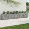 Lit surélevé gabion 2 pcs Argenté 340 x 60 x 55 cm 547557547557