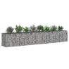 Lit surélevé gabion 2 pcs Argenté 340 x 60 x 55 cm 547557547557