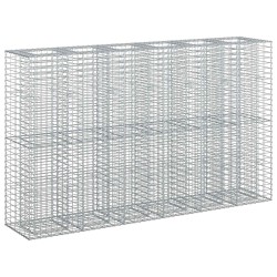 Lit surélevé gabion 3 pcs Argenté 250 x 50 x 150 cm 547563547563