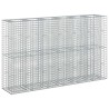 Lit surélevé gabion 3 pcs Argenté 250 x 50 x 150 cm 547563547563