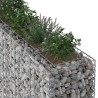 Lit surélevé gabion 3 pcs Argenté 250 x 50 x 150 cm 547563547563