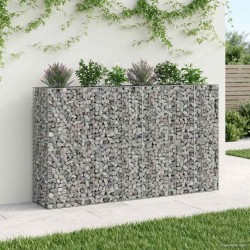 Lit surélevé gabion 3 pcs Argenté 250 x 50 x 150 cm 547563547563