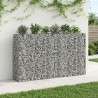 Lit surélevé gabion 3 pcs Argenté 250 x 50 x 150 cm 547563547563