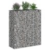 Lit surélevé gabion 2 pcs Argenté 130 x 50 x 150 cm 547564547564