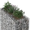 Lit surélevé gabion 2 pcs Argenté 130 x 50 x 150 cm 547564547564