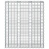 Lit surélevé gabion 2 pcs Argenté 130 x 50 x 150 cm 547564547564