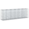 Lit surélevé gabion 2 pcs Argenté 250 x 50 x 80 cm 547566547566