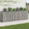 Lit surélevé gabion 2 pcs Argenté 250 x 50 x 80 cm 547566547566