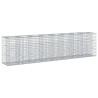 Lit surélevé gabion 2 pcs Argenté 330 x 50 x 80 cm 547568547568