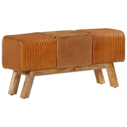 Banc de bok Marron 107 cm Cuir de chèvre véritable 547569547569