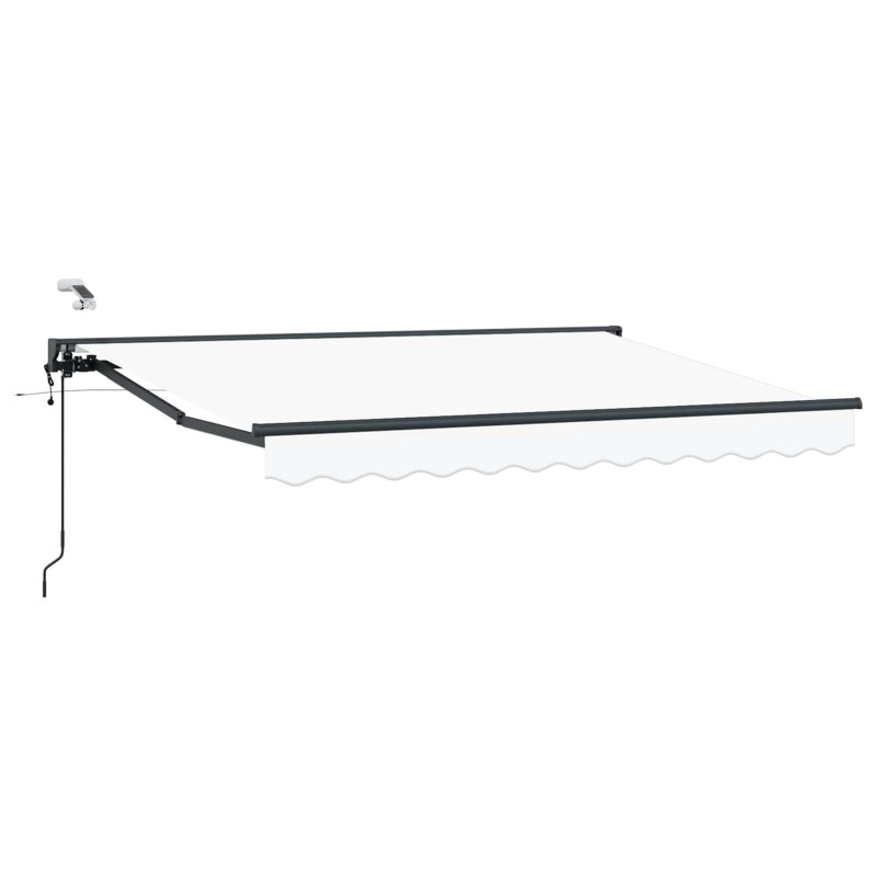 Auvent rétractable électrique Blanc 3 x 2,5 m 547576547576