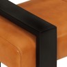 Banc Noir et marron 110 cm Cuir de chèvre véritable 547577547577