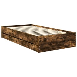 Cadre de lit Chêne fumé 100 x 200 cm Bois Ingénierie 547587547587