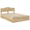 Cadre de lit Chêne Sonoma 140 x 190 cm Bois Ingénierie 547595547595