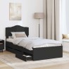 Cadre de lit avec tiroir Noir 90 x 200 cm Bois Ingénierie 547605547605