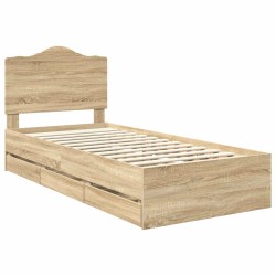 Cadre de lit Chêne Sonoma 75 x 190 cm Bois Ingénierie 547610547610