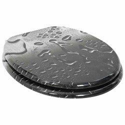 Siège de toilette à fermeture douce 2 pcs Gris 44 x 38 cm 547611547611