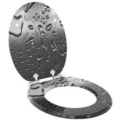 Siège de toilette à fermeture douce 2 pcs Gris 44 x 38 cm 547611547611