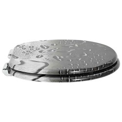 Siège de toilette à fermeture douce 2 pcs Gris 44 x 38 cm 547611547611