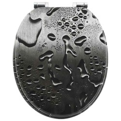 Siège de toilette à fermeture douce 2 pcs Gris 44 x 38 cm 547611547611