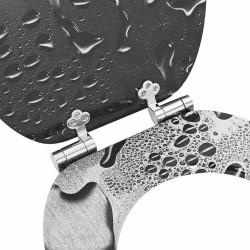 Siège de toilette à fermeture douce 2 pcs Gris 44 x 38 cm 547611547611