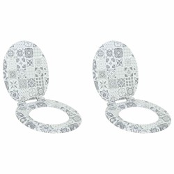 Siège de toilette à fermeture douce 2 pcs 44 x 38 cm 547612547612