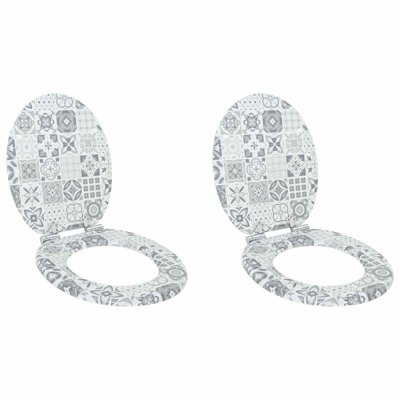 Siège de toilette à fermeture douce 2 pcs 44 x 38 cm 547612547612