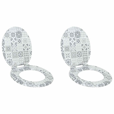 Siège de toilette à fermeture douce 2 pcs 44 x 38 cm 547612547612