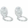 Siège de toilette à fermeture douce 2 pcs 44 x 38 cm 547612547612