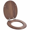 Siège de toilette à fermeture douce 2 pcs Marron 44 x 38 cm 547614547614