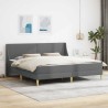 Cadre de lit avec matelas Gris foncé 180 x 200 cm tissu 547616547616