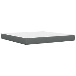 Cadre de lit avec matelas Gris foncé 180 x 200 cm tissu 547617547617