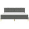 Cadre de lit avec matelas Gris foncé 180 x 200 cm tissu 547617547617