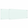 Crédence de cuisine 2 pcs Blanc 90 x 40 cm verre trempé 547618547618