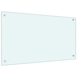 Crédence de cuisine 2 pcs Blanc 90 x 50 cm verre trempé 547619547619