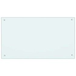 Crédence de cuisine 2 pcs Blanc 90 x 50 cm verre trempé 547619547619