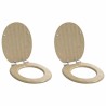 Siège de toilette à fermeture douce 2 pcs Couleur bambou clair 547623547623